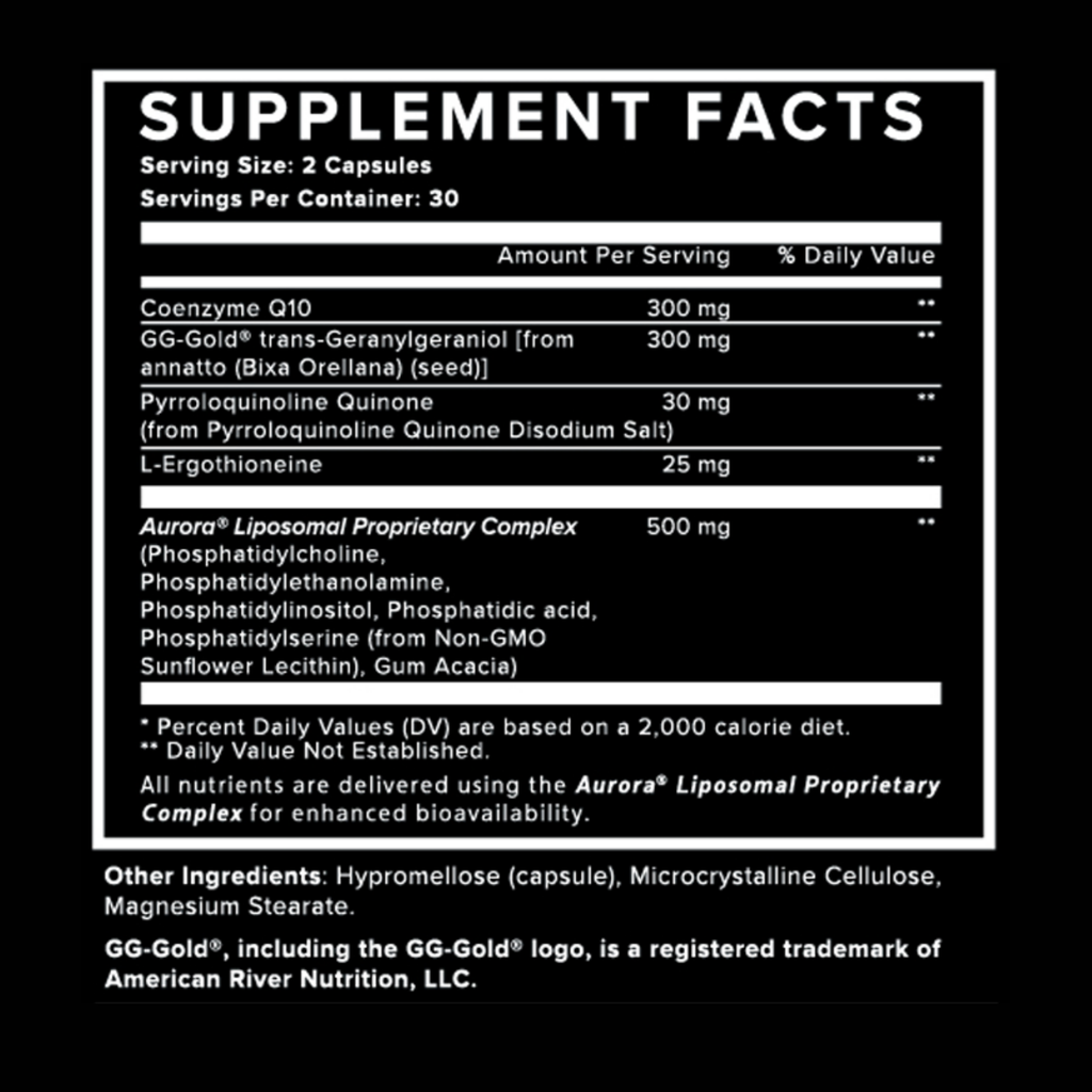 KREO® Liposomal CoQ10/PQQ+ Capsules