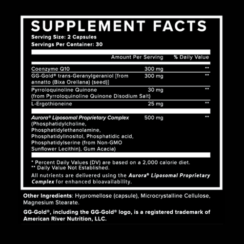 KREO® Liposomal CoQ10/PQQ+ Capsules